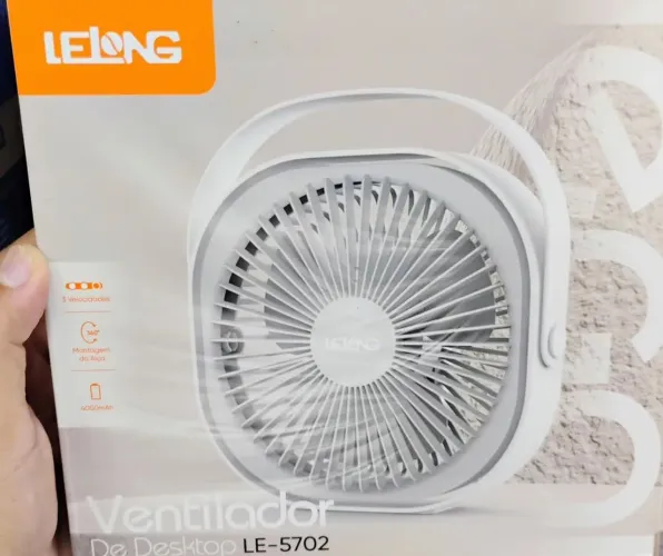Ventilador de Mesa LE-5702 LeLong - 3 Velocidades