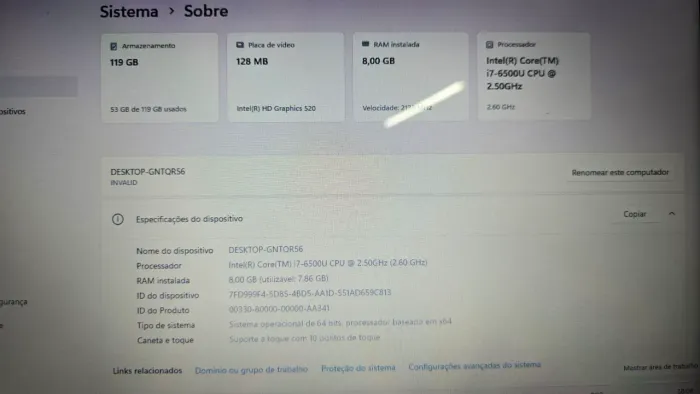 Notebook Lenovo Yoga i7