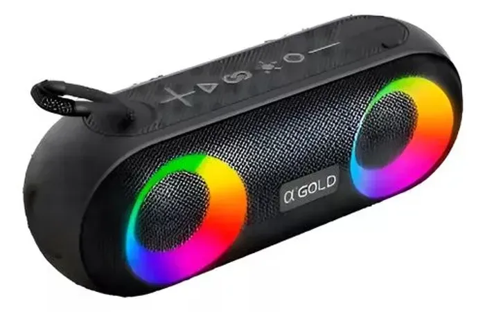 Caixa de Som Bluetooth com LED RGB