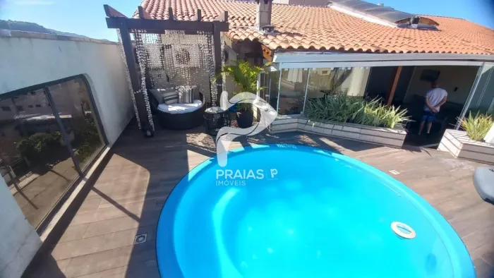 Cobertura com piscina, 3 dormitórios, Enseada, Guarujá.