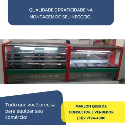Balcão de Carne vermelho 1,75M Polar 127/220v