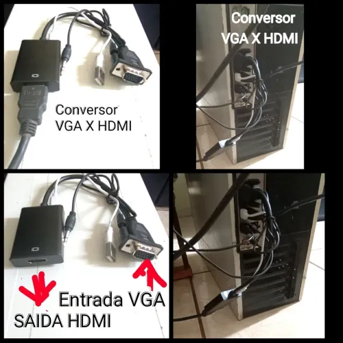 Conversor DIGITAL HDMI TRANSFORMA SAIDA VGA ANALOGICA PARA HDMI DIGITAL