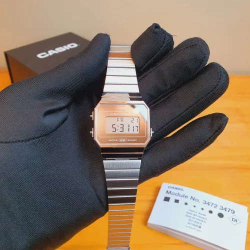 Casio A700WEV prata espelhado