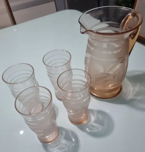 Jogo jarra e copos cristal