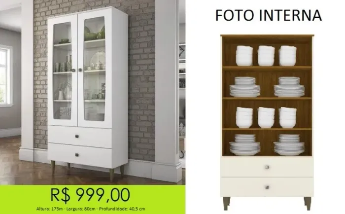 Cristaleira novidade - Reforço e Design moderno em um só lugar