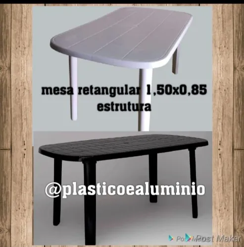 Mesa de plástico desmontável 