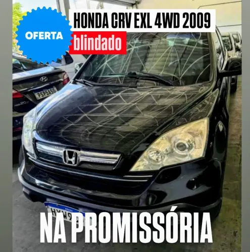 CRV EXL 4WD 2009 BLINDADO NA PROMISSÓRIA 