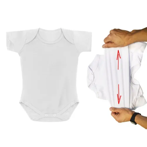 Body Branco para Sublimação Manga Curta ( 100% Poliéster RIBANA ) tamanho GG<br>