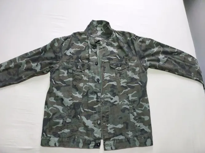 Jaqueta Jeans Camuflada Masculina