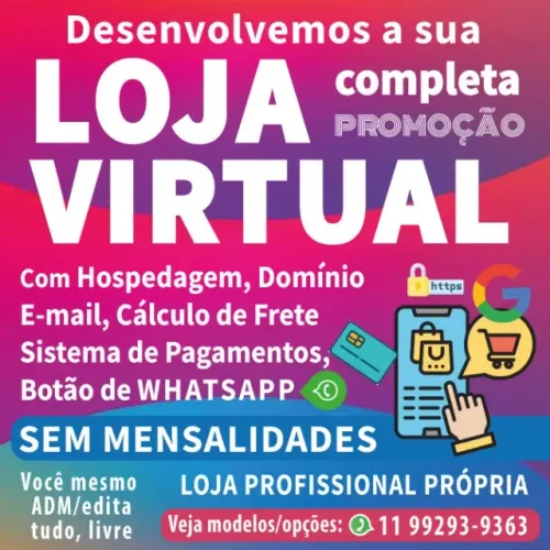 E-COMMERCE COMÉRCIO ELETRÔNICO PRÓPRIO COMPLETO