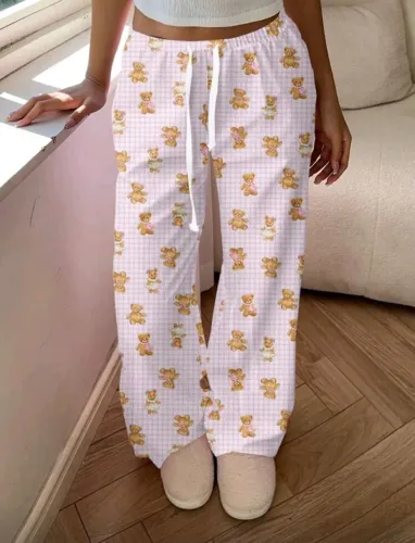Calça Pijama Ursinhos Rosa - Conforto e Estilo em Tamanho Único (veste M ao G)<br>