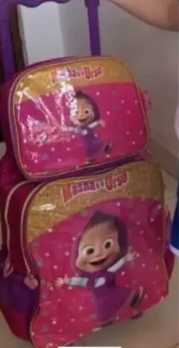 Mochila Infantil Masha e o Urso
