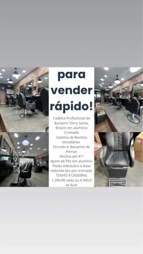 Cadeira de Barbeiro Profissional Terra Santa - Para vender rápido- 4 unidades