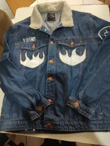 jaqueta jeans customisada casamento