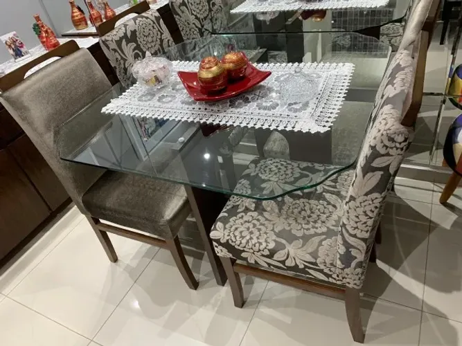 MESA com 4 cadeiras - VIVER BEM MÓVEIS