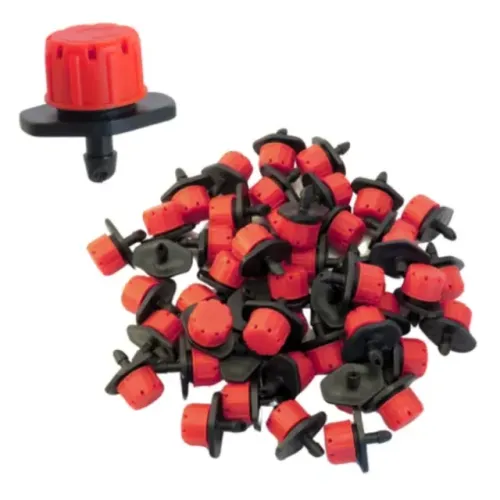 Micro Gotejador Regulável Bico Irrigação Tubo 4mm - 200 Un Vermelho