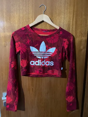 Adidas Originals Camisa Manga Comprida Tree Floral Print Vermelha