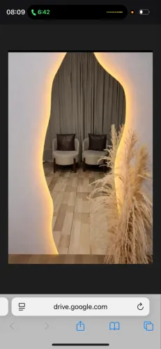 Espelho com led amarelo 160x60