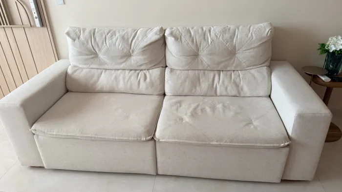 Sofá retrátil em linho 2,20m 