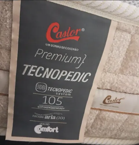 Cama Box Solteiro Completa - Base Ortobom (Bicama) + Colchão Castor Premium