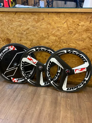 Três rodas de bicicleta Vision Metron para bikes de triathlon e TT - Freio no aro