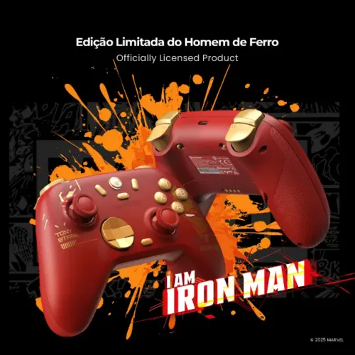 Controle GameSir Homem de Ferro Edição Limitada Oficial