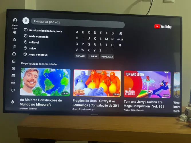 Tv led 50 polegadas Samsung 4k 300 canais gratuitos