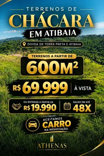 Chácaras em Atibaia Terrenos a Partir de 600m²