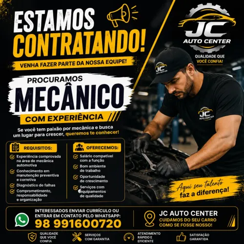 VAGA PARA MECÂNICO AUTOMOTIVO - 