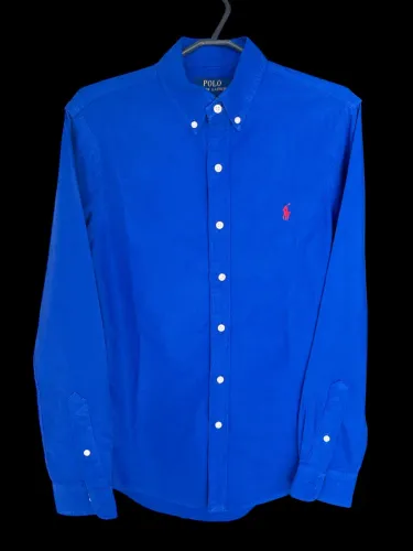 camisa ralph lauren original slim fit tamanho pp, serve p adulto. super nova azul royal