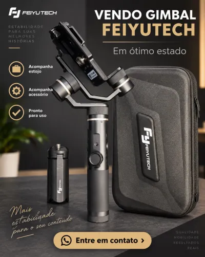 Gimbal FeiyuTech com Estojo e Acessório - Ótimo Estado