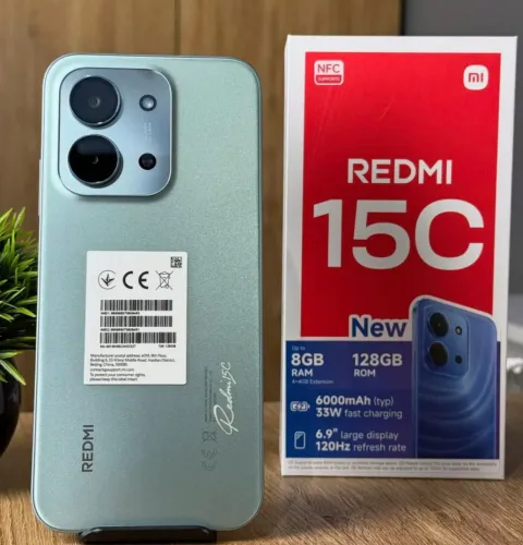 Celular Redmi15C - Novo Lançamento - Verde 256+8