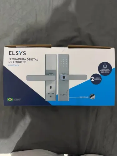 Fechadura Digital de Embutir Elsys Biométrica ESF-DE2000B Prata