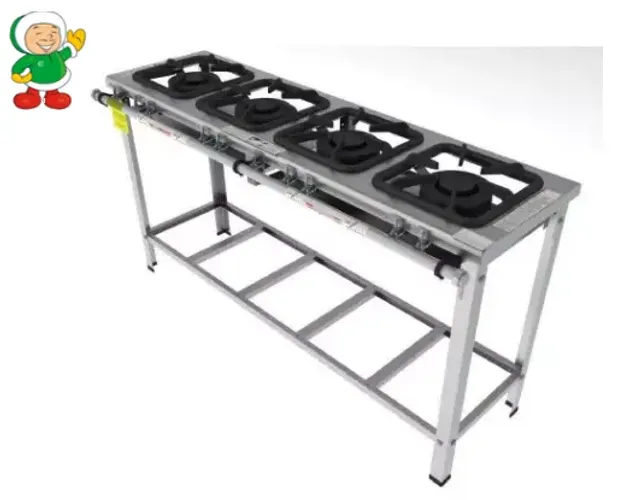 5985 - FOGAO BP 4BC INOX 30X30 4QD EM LINHA / MARCA: CRISTAL AÇO
