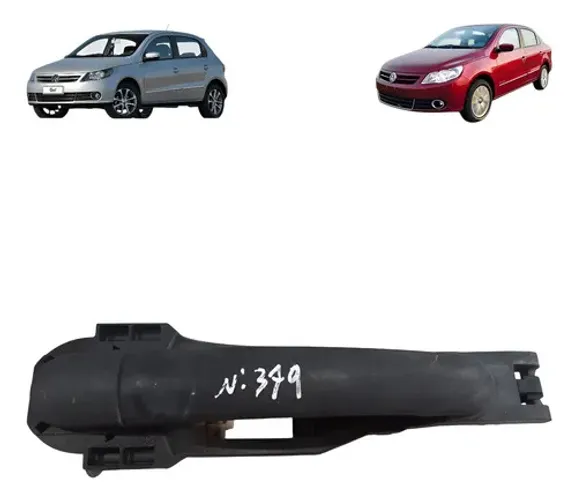 Macaneta Externa Lado Esquerdo Voyage Gol G5 2009 2016 6 Prateado Dianteira/traseira
