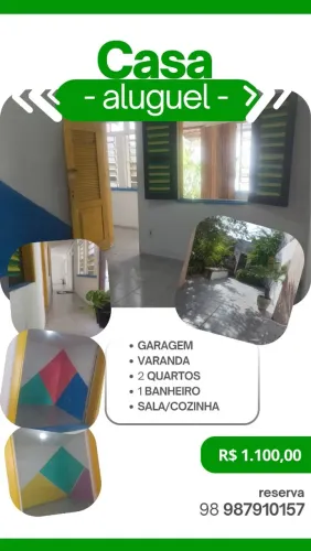 Aluguel - Casa 2 Quartos - Centro - São Luís