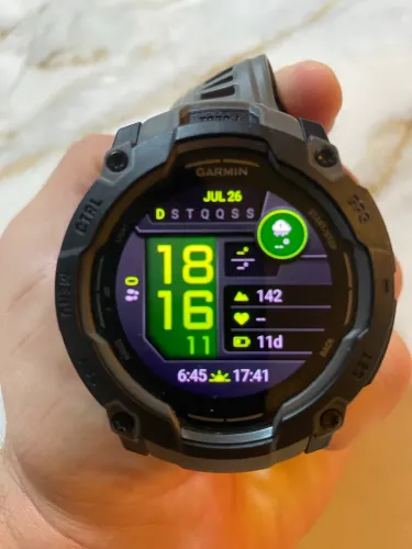 GPS Garmin Instinct 3 Amoled 50mm Preto com pulseira de silicone Grafite