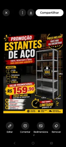 Estantes de aço a partir de R$ 159,90