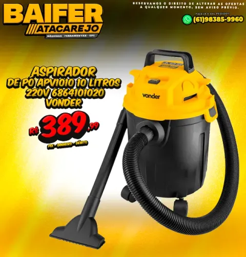 Aspirador de Pó APV1010 10 Litros 220v 6864101020 Vonder