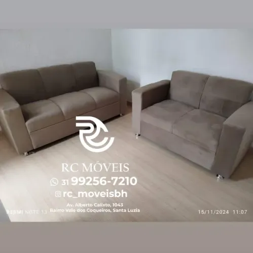 Sofá Uno 2 e 3 Lugares em Suede - Conforto, Qualidade e Ótimo Custo-Benefício