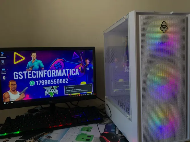 Pc Gamer Ryzen 7 5700g 16gb ram placa de vídeo rx 470 pra ir logo
