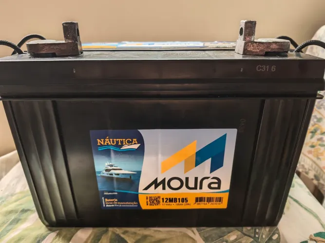 Bateria Nautica Moura 12MB105, NOVA