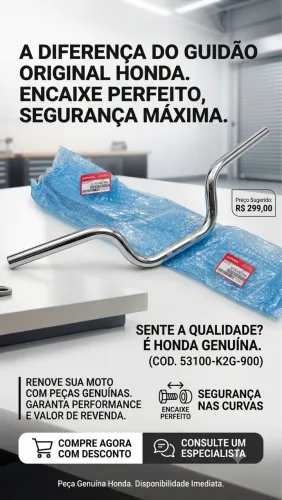 Guidão Original Honda Titan / Fan 160 (Modelo Novo) - Lacrado!