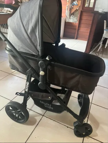 Carrinho bebê Moisés e passeio 2 em 1 multikids