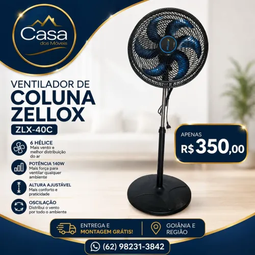 Ventilador de Coluna Zellox Zlx-40c