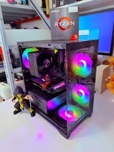PC Gamer Ryzen 5 5500 + RX 5500XT + 16GB - TOP!