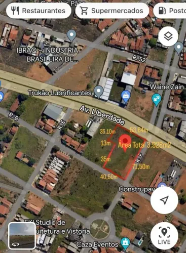 Terreno Comercial Estratégico | 3.928 m² | Av. Liberdade  Bairro Itapuã, Aparecida de Goiâ
