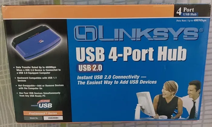 Extensor Hub Linksys Usb 2.0 Com 4 Portas