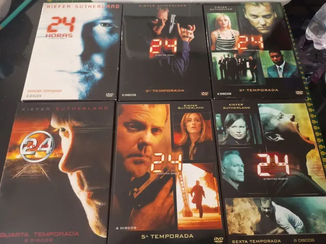 DVDs série 24 HORAS 1a a 6a temporadas FRETE GRÁTIS