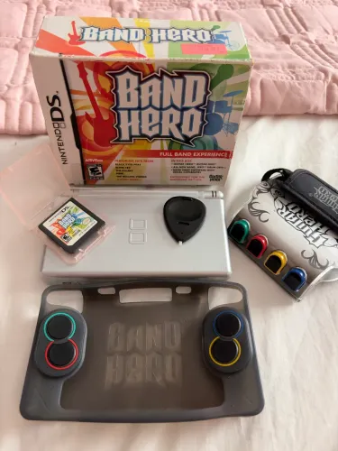 Nintendo DS Lite + Band Hero completo na caixa funcionando 100% (item colecionador)